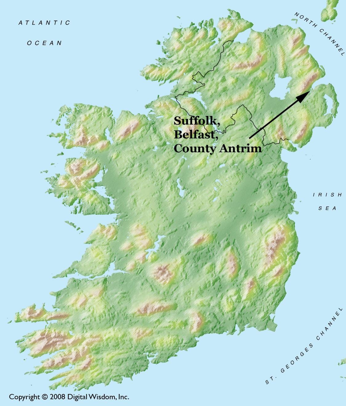 harta e belfast të irlandës veriore