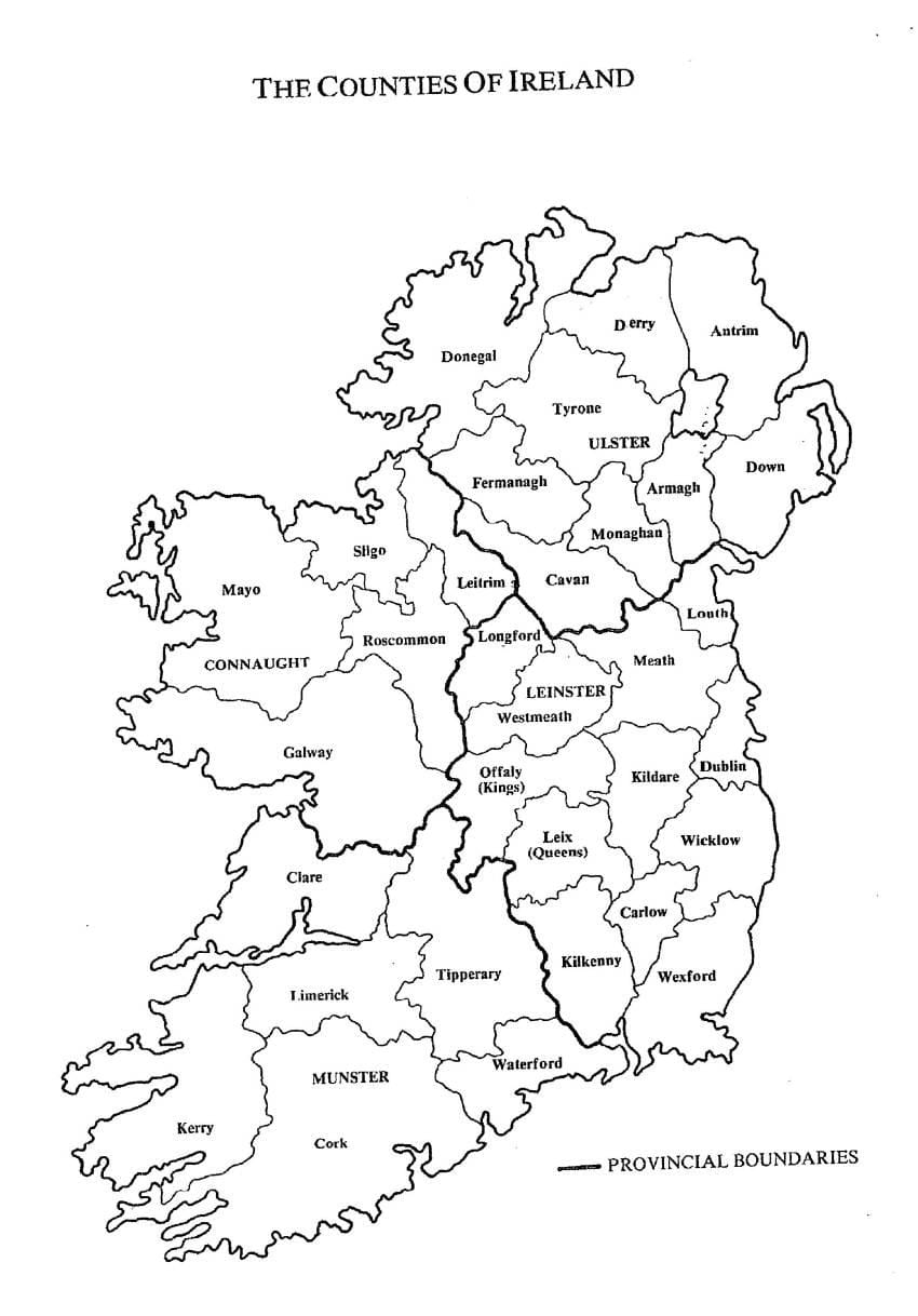 sketch harta e irlandës