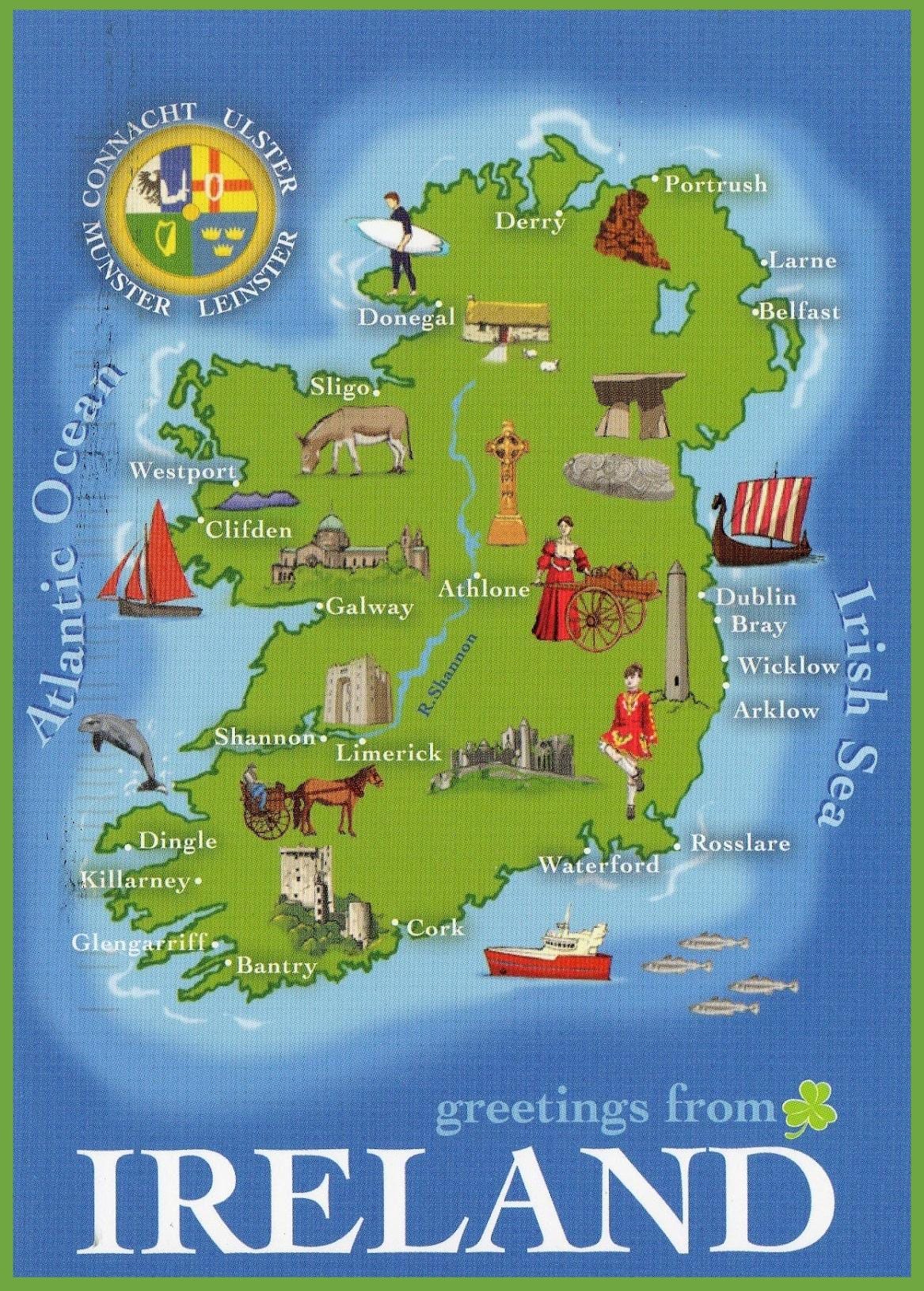harta e irlandës krye atraksionet
