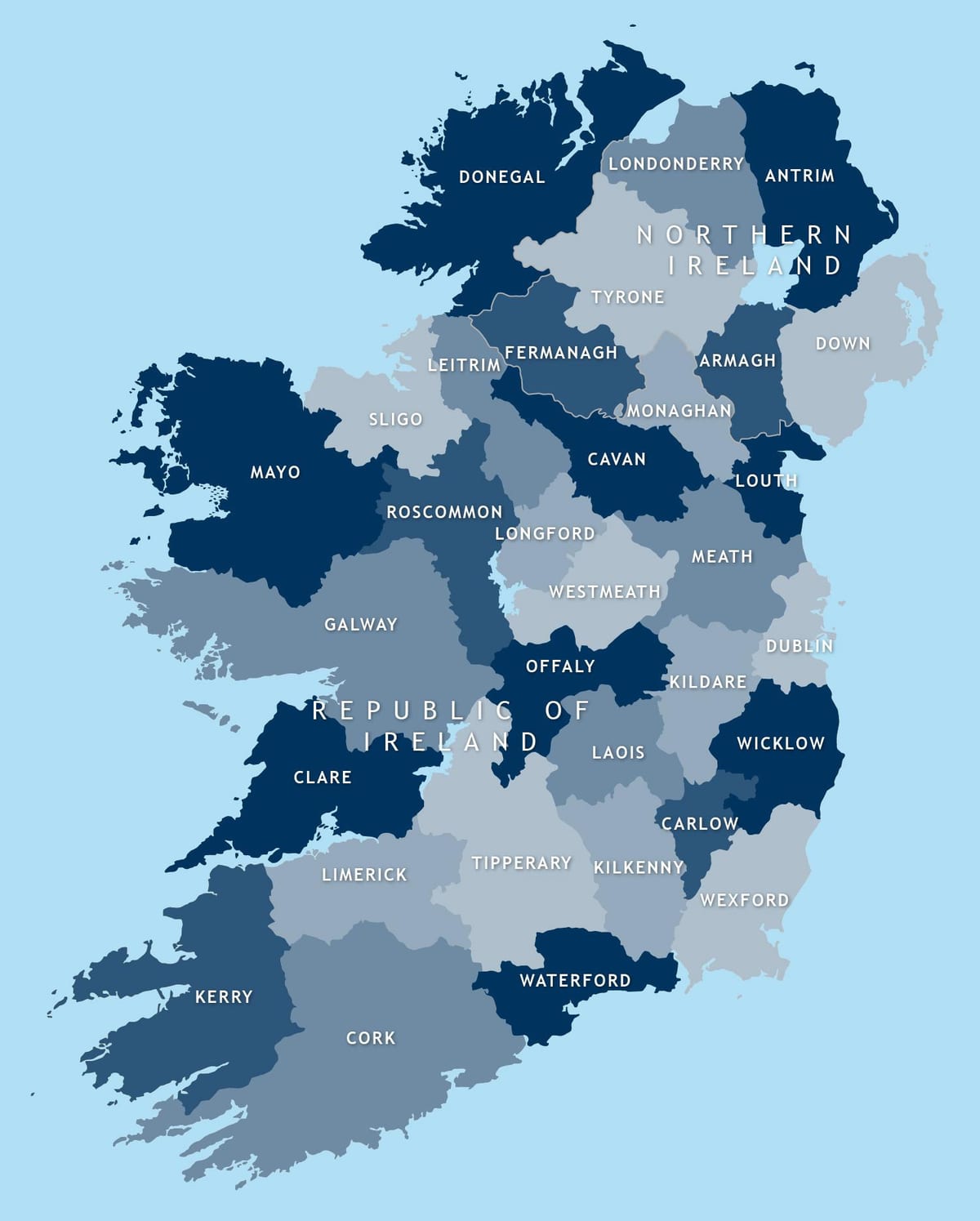 harta e editable harta e irlandës