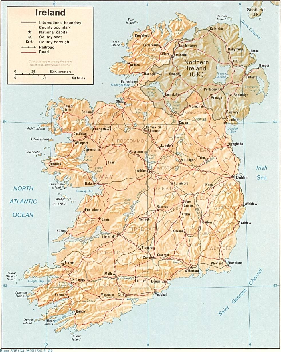 harta e hartë të madhe e irlandës për shitje