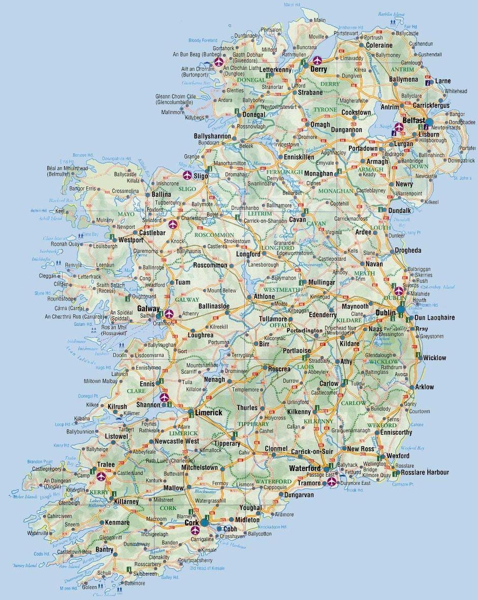 harta e hartës së irlandës libri