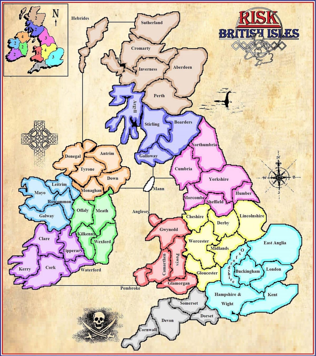 harta e hartës së irlandës lojë