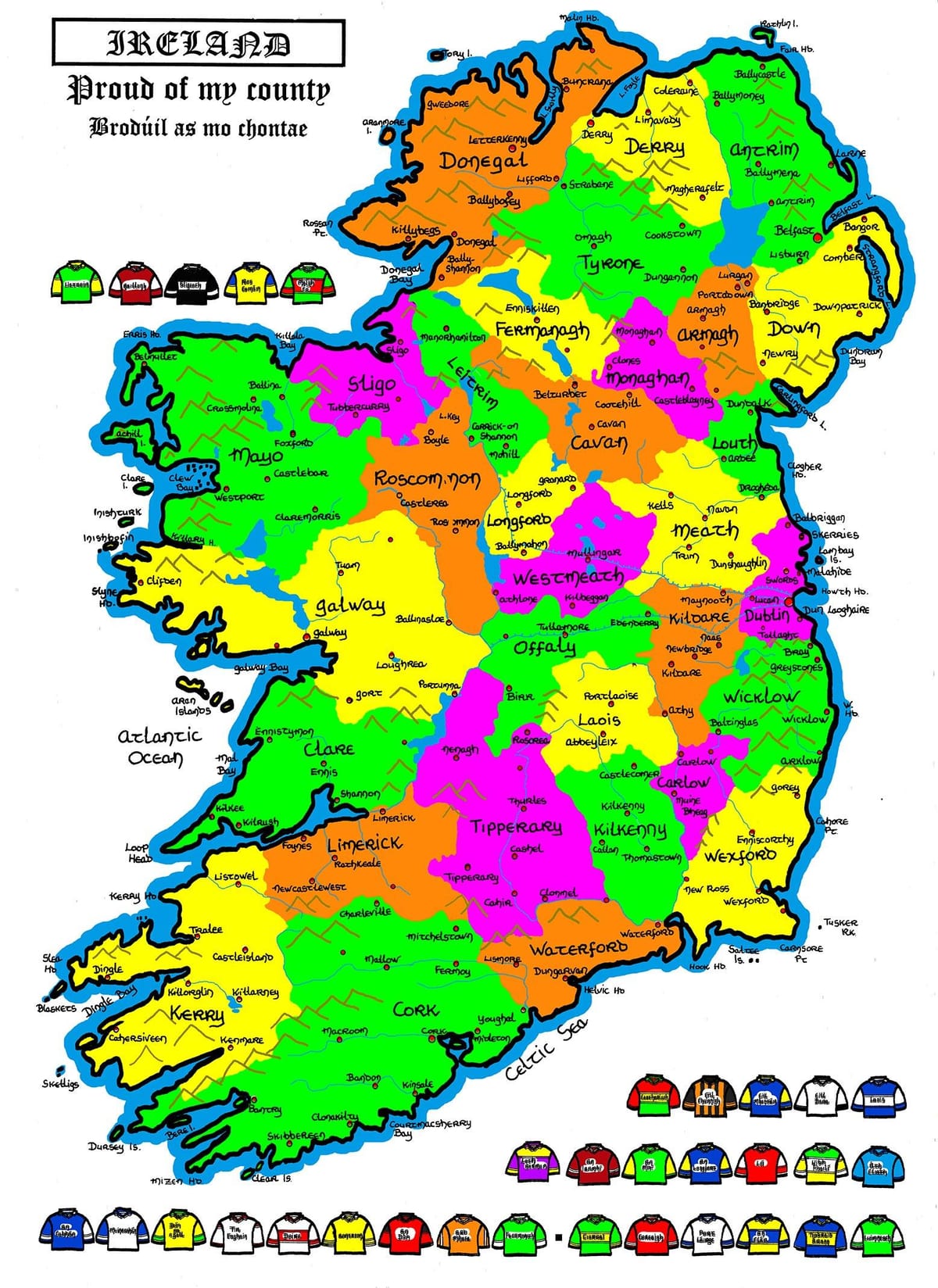 harta e irlandës për shkollën fillore