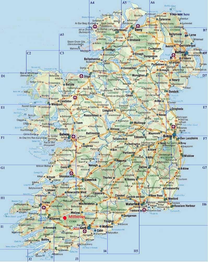 harte e detajuar e jugut irlandë