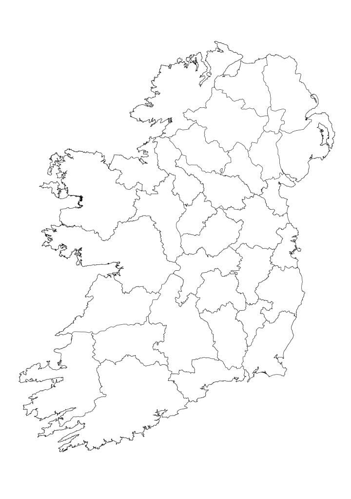 irlanda hartën skicë