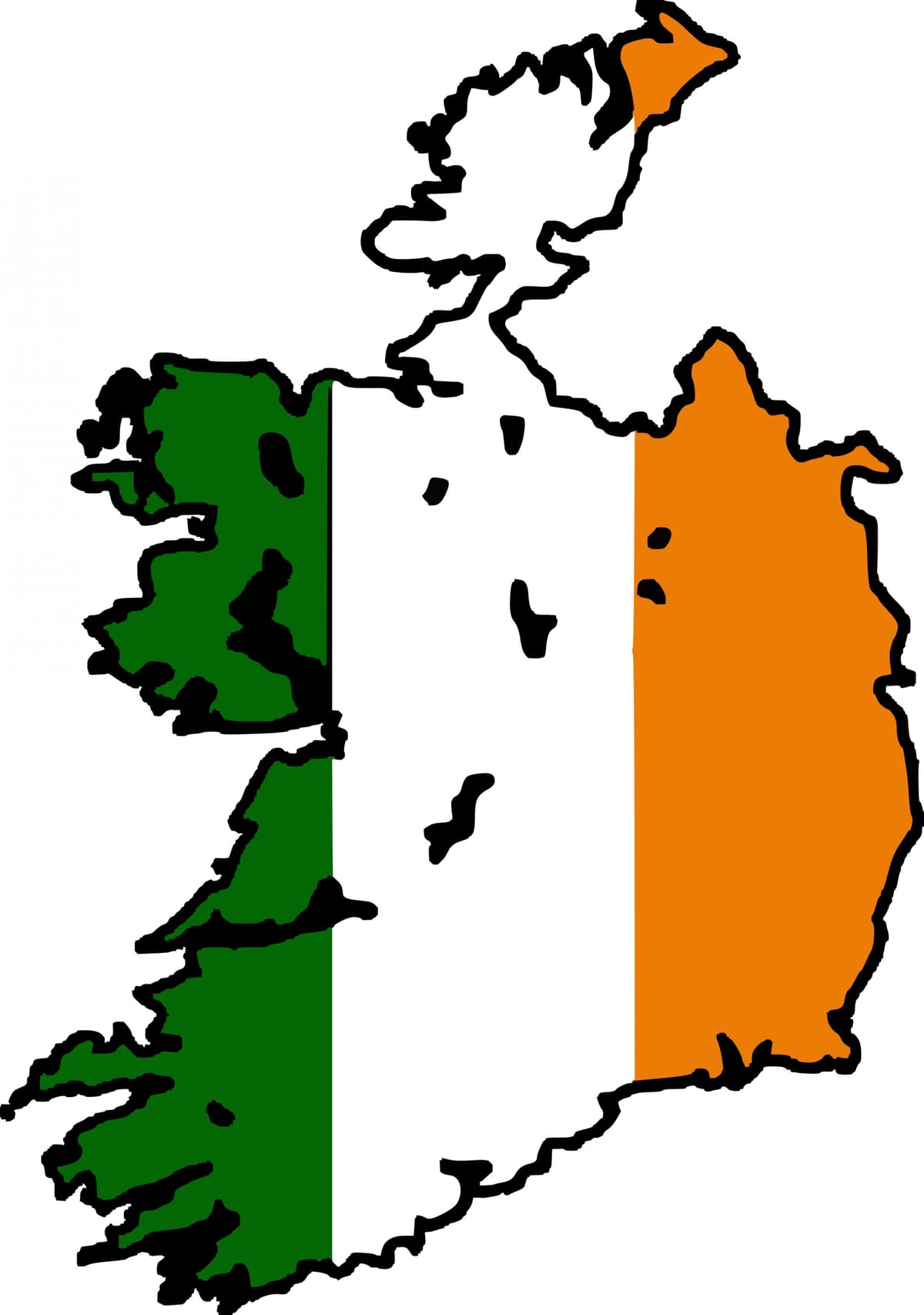 harta e irlandës flamurit