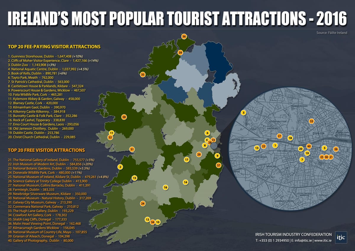 irlanda krye tërheqjet hartë