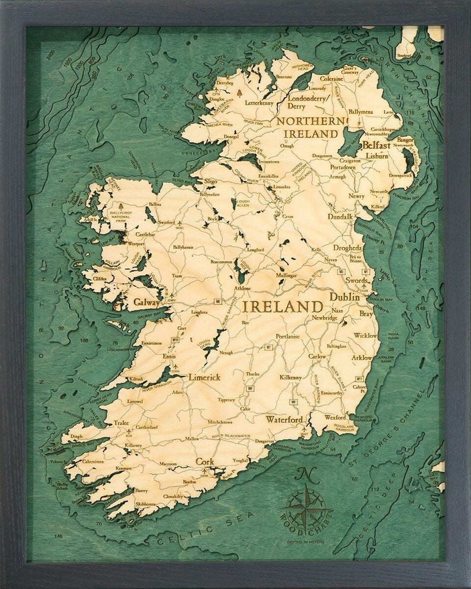 harta e irlandës hartë je