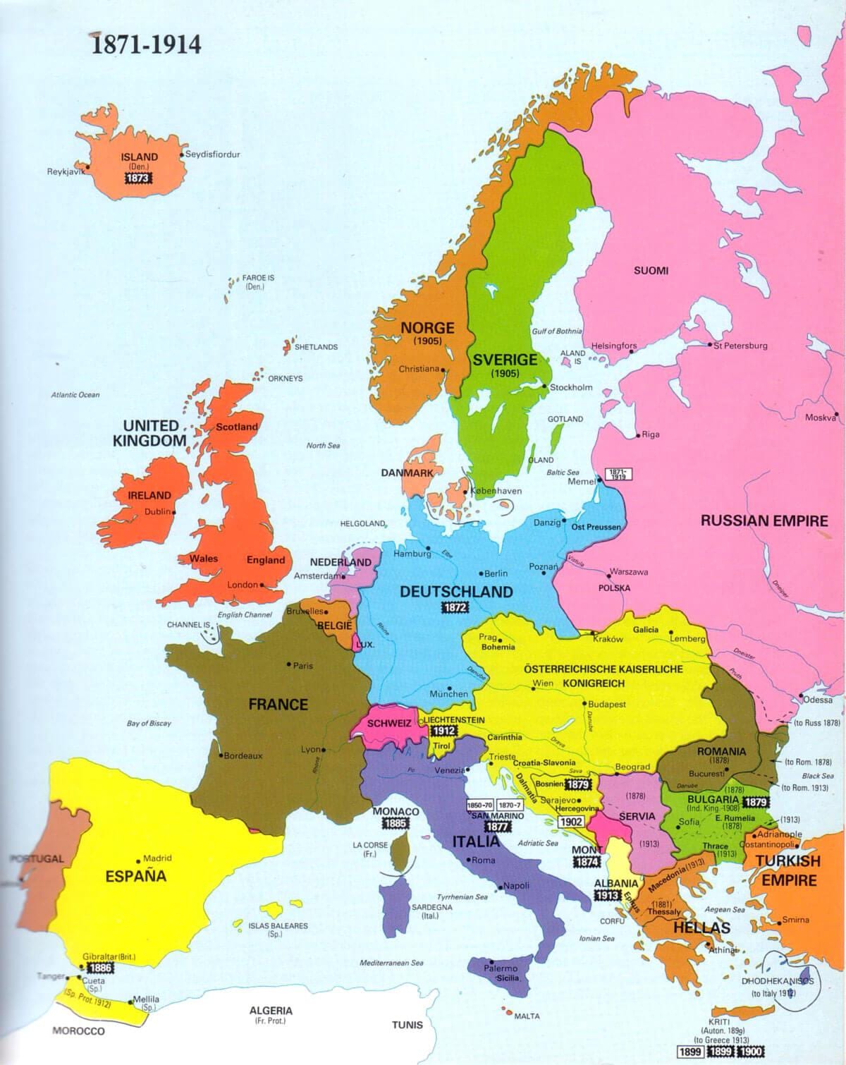 harta e irlandë dhe në evropë