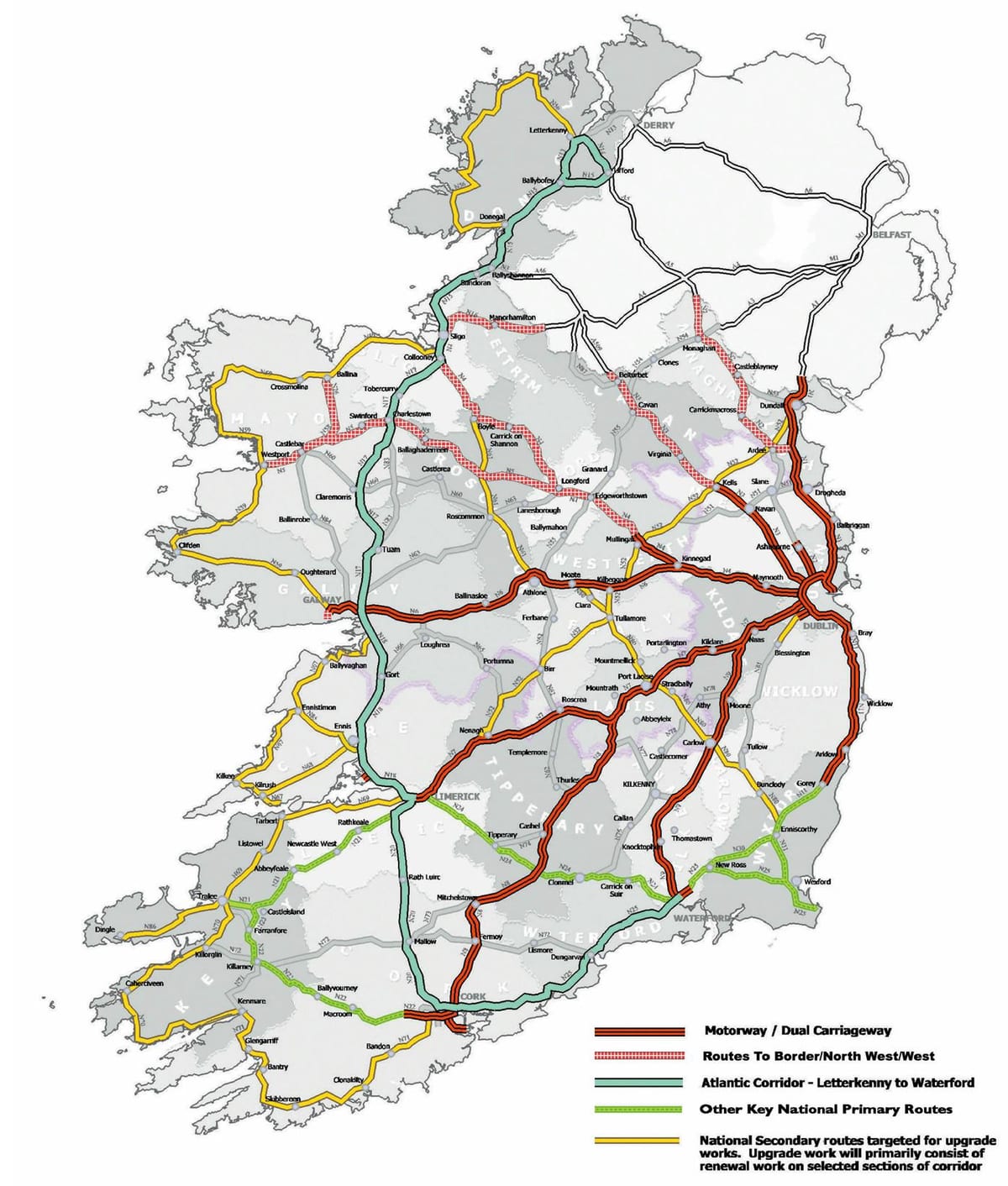 hartën e rrugës së irlandës në vitin 2016