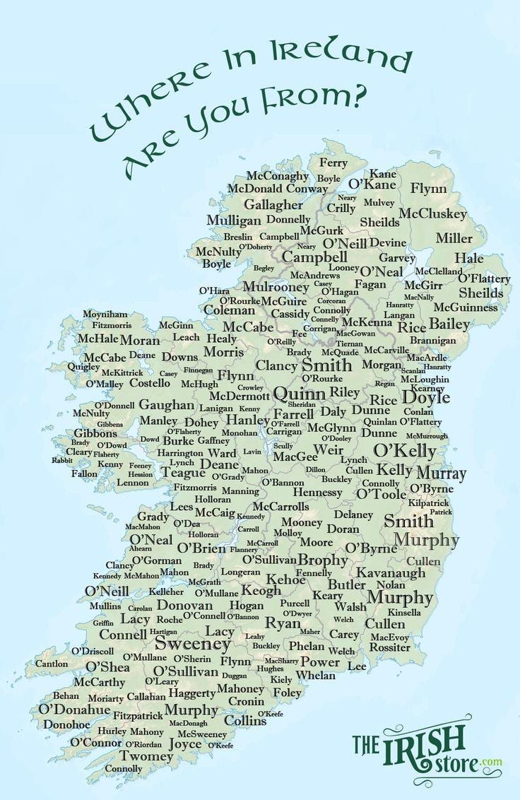 irlanda emrin hartë
