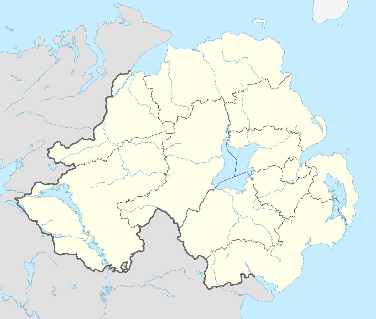 harta e irlandës veriore plazhet 