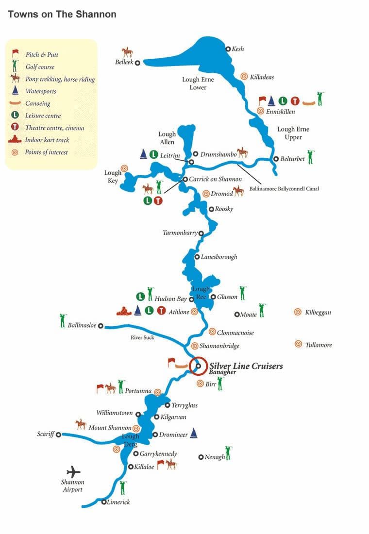harta e lumit shannon hartë irlandë