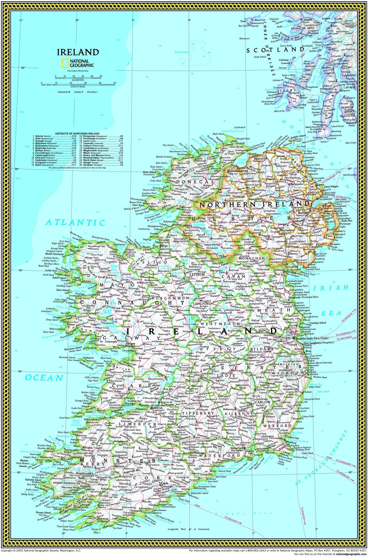 harta e national geographic harta e irlandës