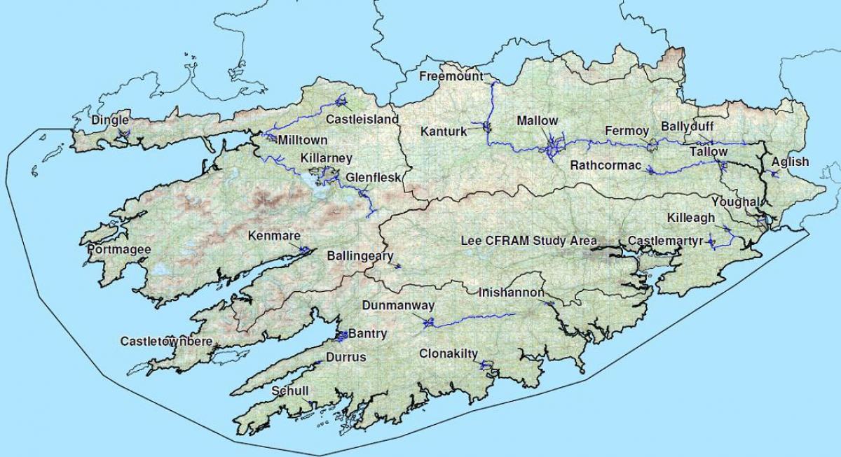 harte e detajuar e perëndimore të irlandës