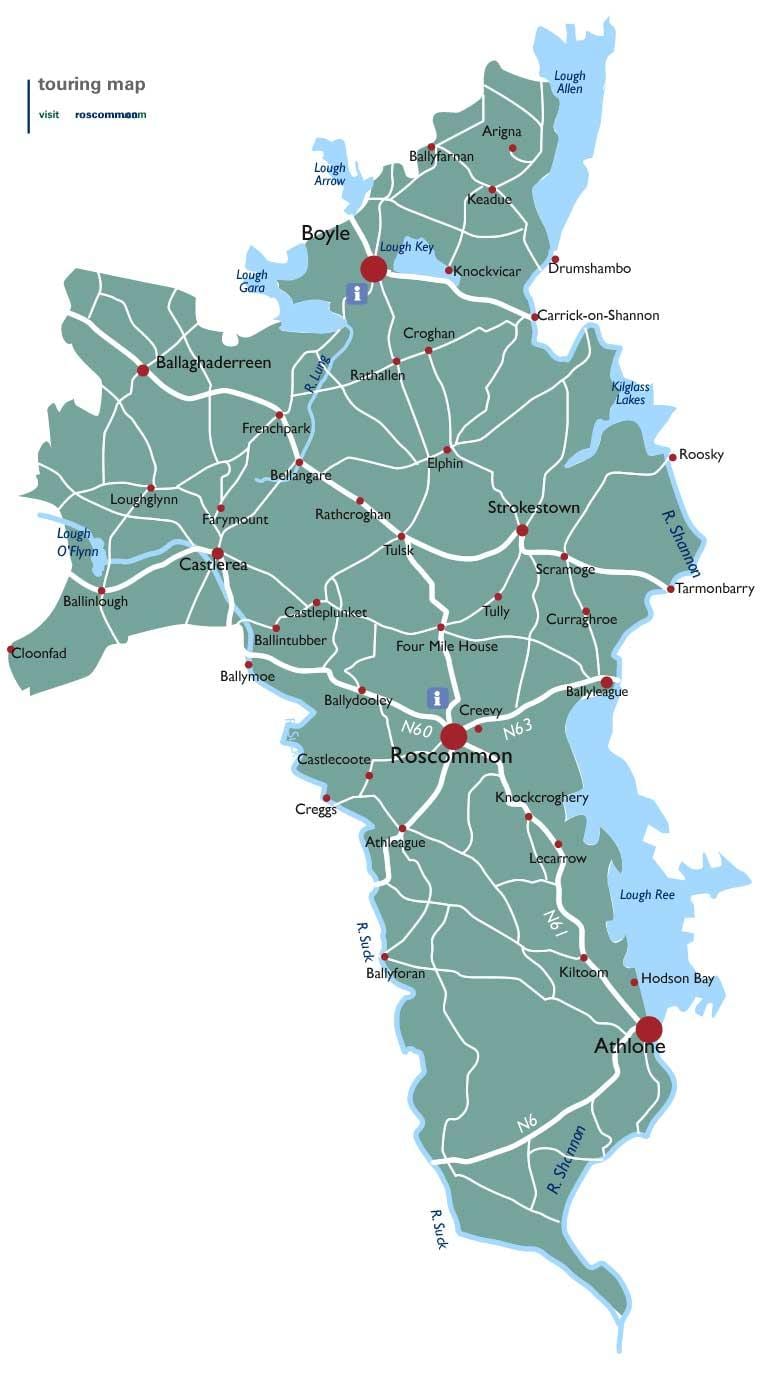 harta e qarkut roscommon irlandë