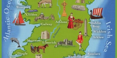 Harta e irlandës krye atraksionet