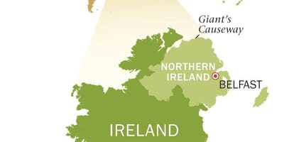 Harta e emerald isle irlandë