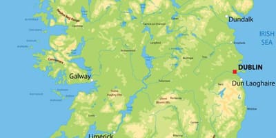 Lehtësim harta e irlandës