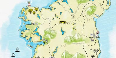 Harta e vendeve për të vizituar në irlandë