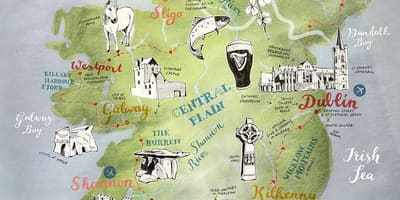Harta e hartës së irlandës poster