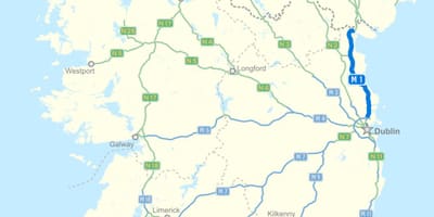 Harta e irlandës autostradë
