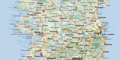 Irlanda harta e udhëtimit