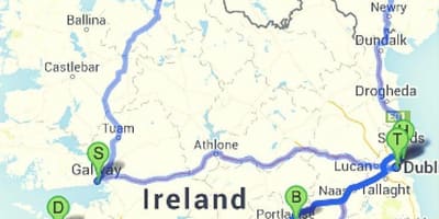 Vende për të vizituar irlandë hartë