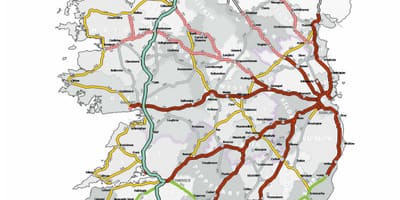 Hartën e rrugës së irlandës në vitin 2016