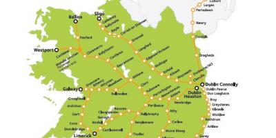 Hekurudhor të udhëtuar në irlandë hartë