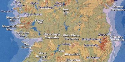 Harta e irlandës malet 