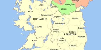 Harta e irlandës monumentet