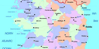 Hartë politike të irlandës dhe në irlandën veriore
