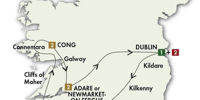 Irlanda makinës turne hartë