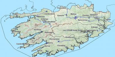 Harte e detajuar e perëndimore të irlandës