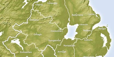 Harta rajonale harta e irlandës veriore
