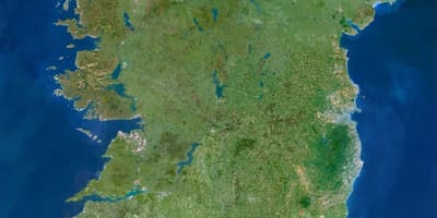 Harta e satelitore harta e irlandës