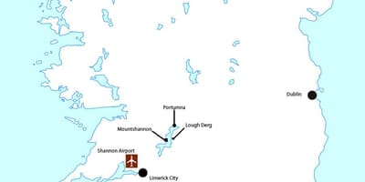 Harta e shannon aeroporti irlandë